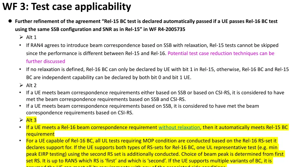 wf 3 test case applicability
