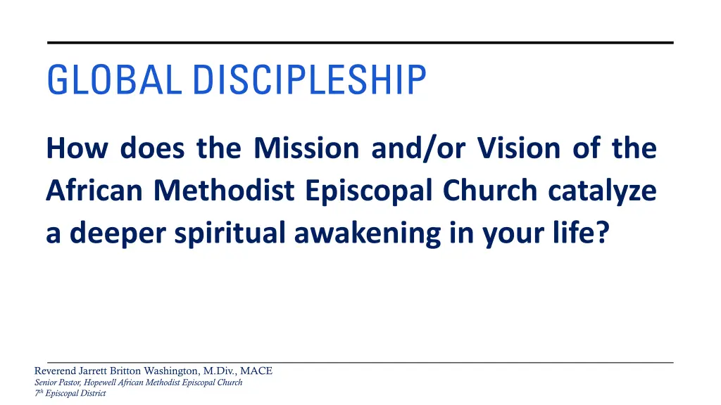 global discipleship