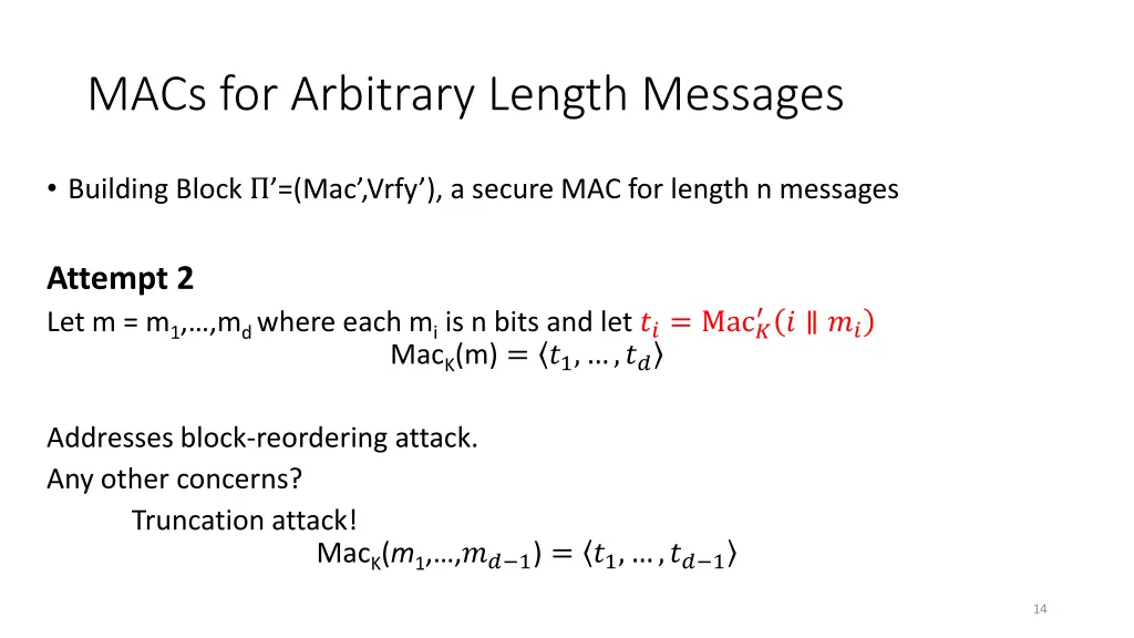 macs for arbitrary length messages 1