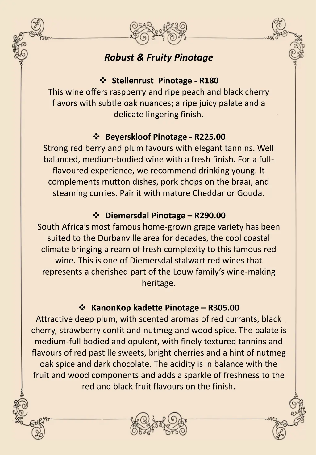 robust fruity pinotage