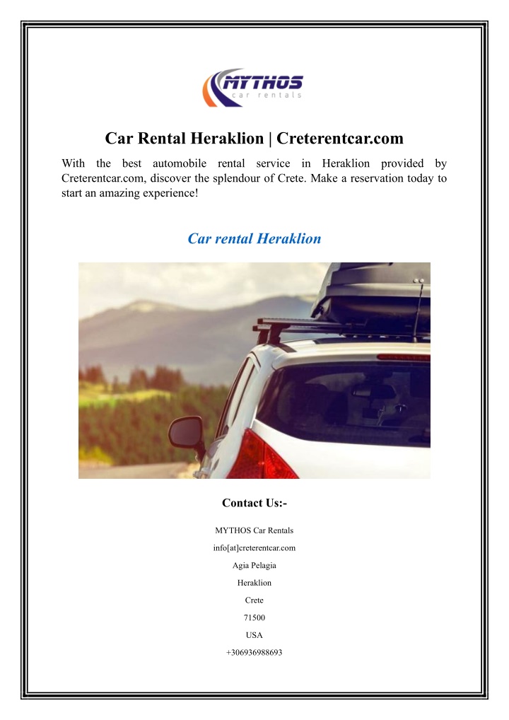 car rental heraklion creterentcar com
