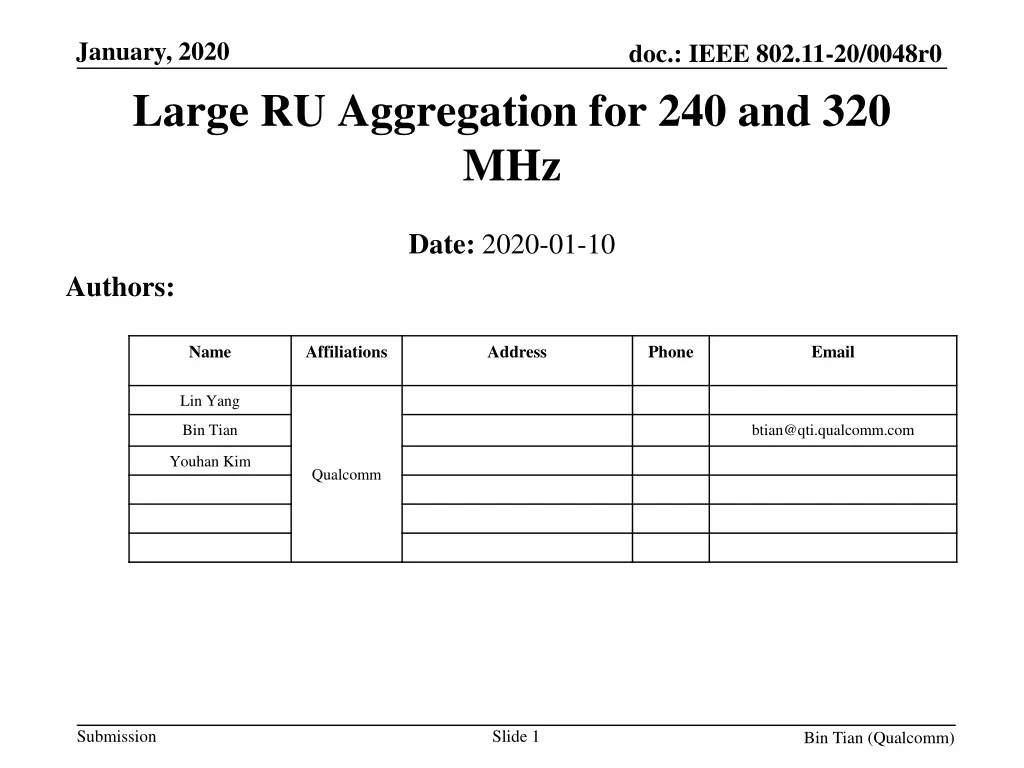 january 2020 large ru aggregation