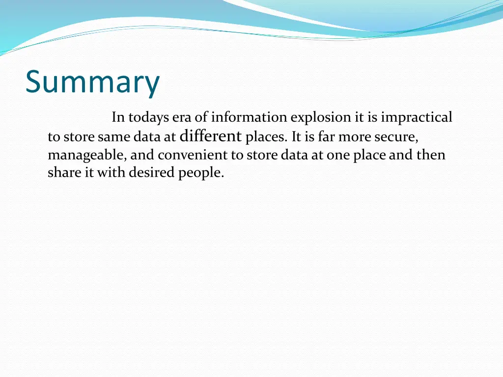 summary