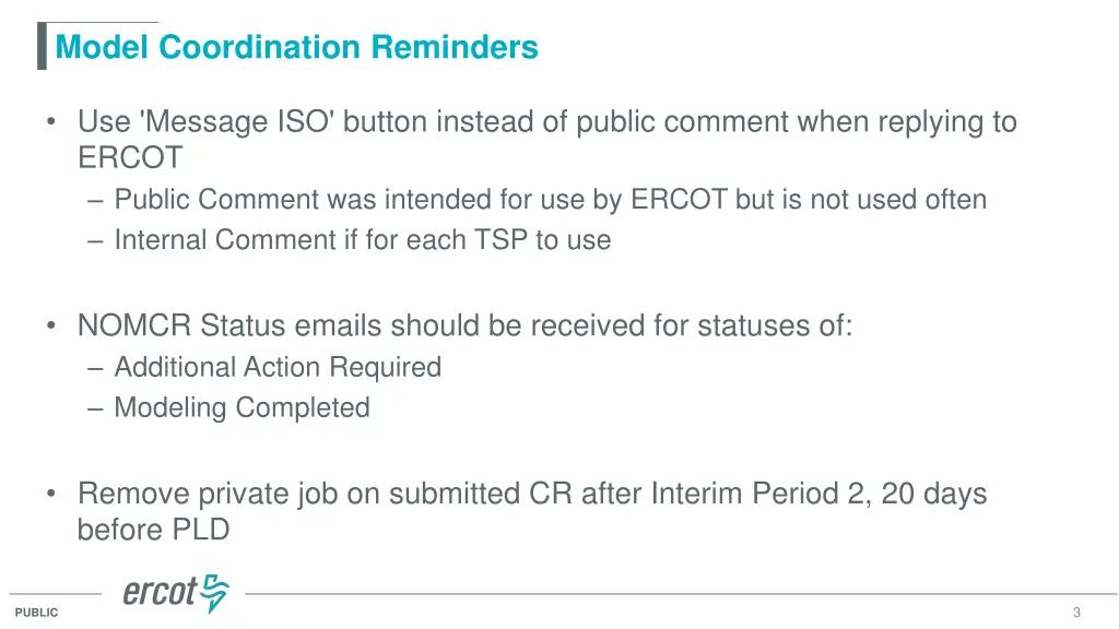 model coordination reminders