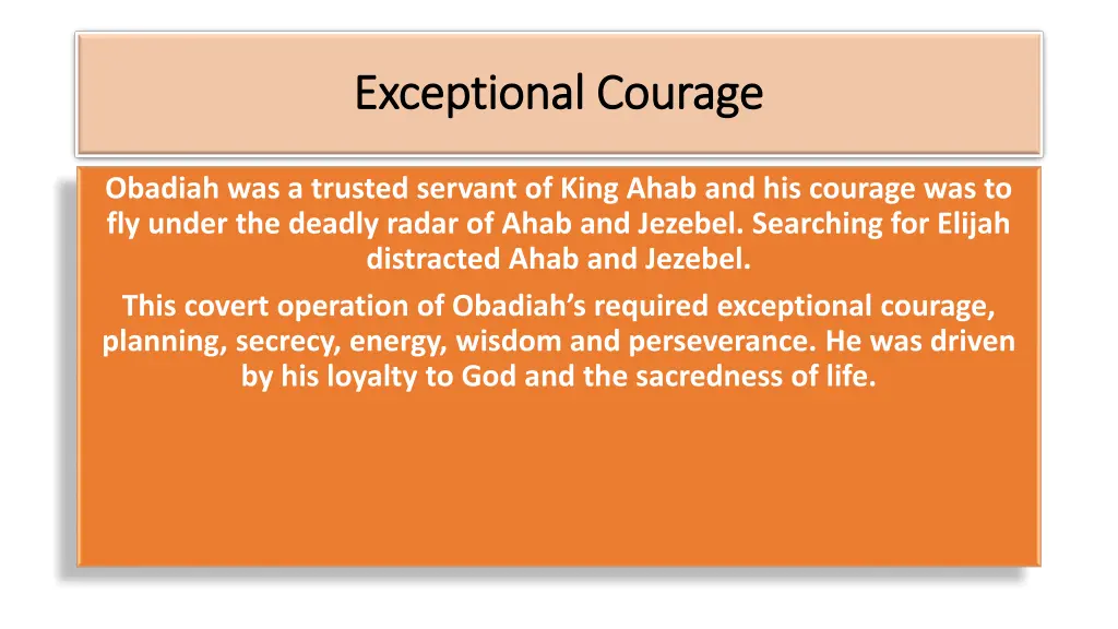 exceptional courage exceptional courage