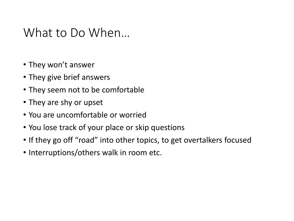 what to do when