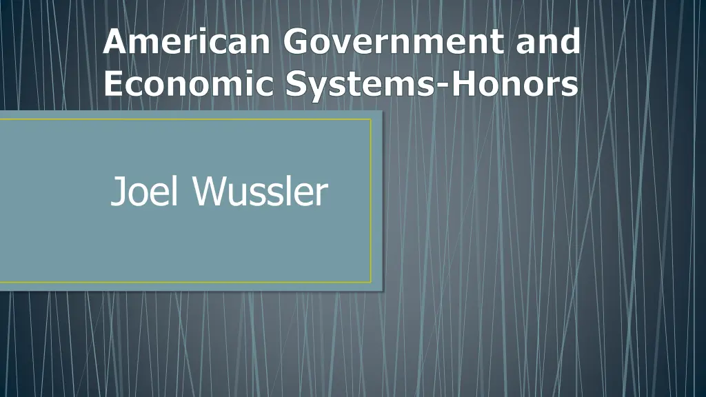 american government and economic systems honors