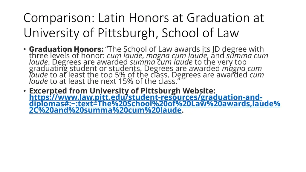 comparison latin honors at graduation 1