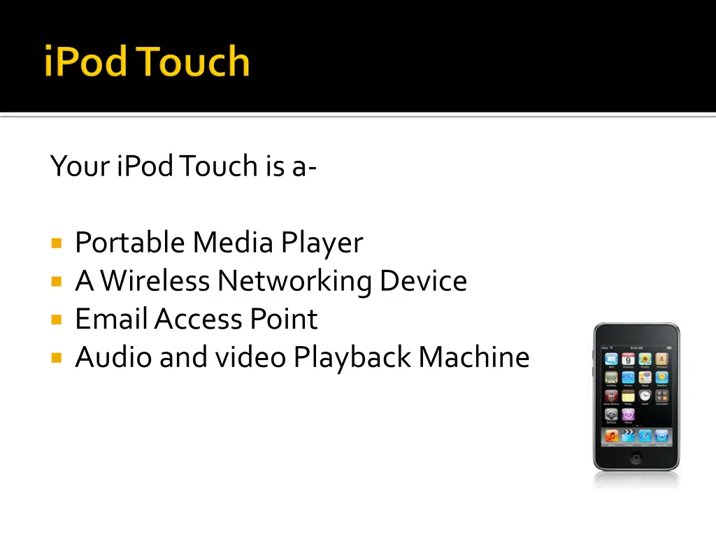 your ipod touch is a