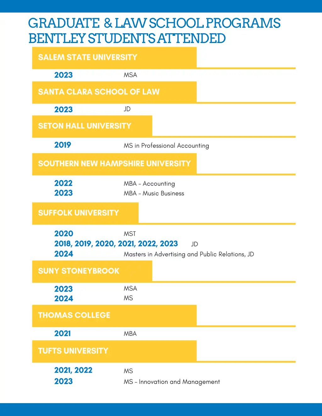 graduate law school programs bentley students 8