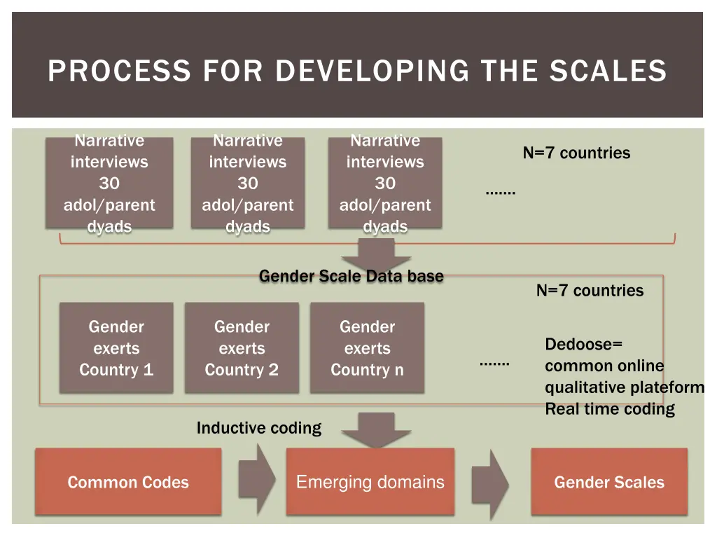process for developing the scales