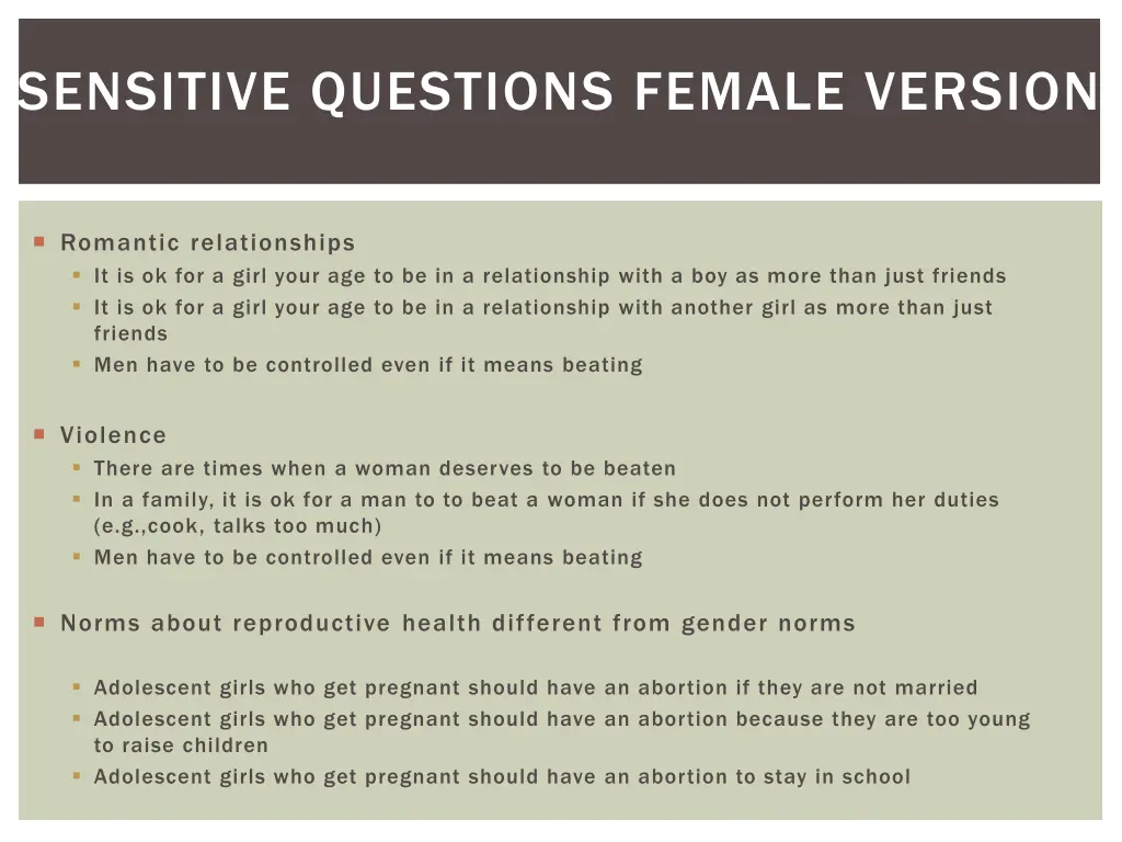 sensitive questions female version 1
