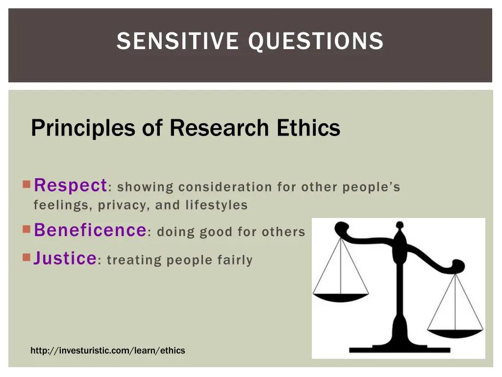 sensitive questions