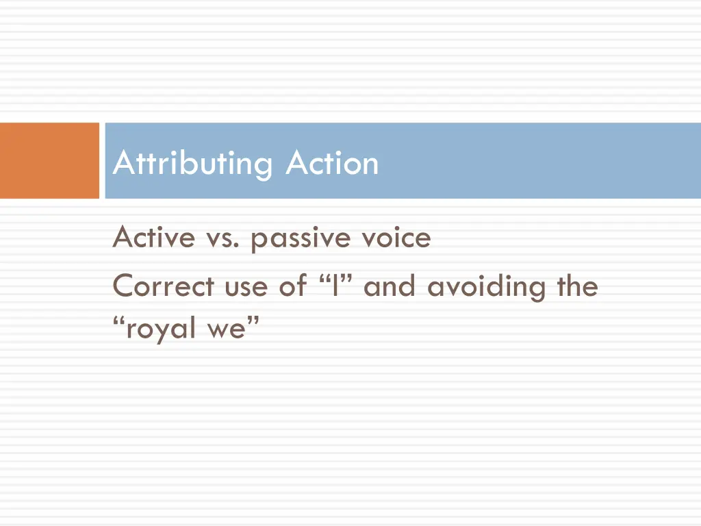 attributing action