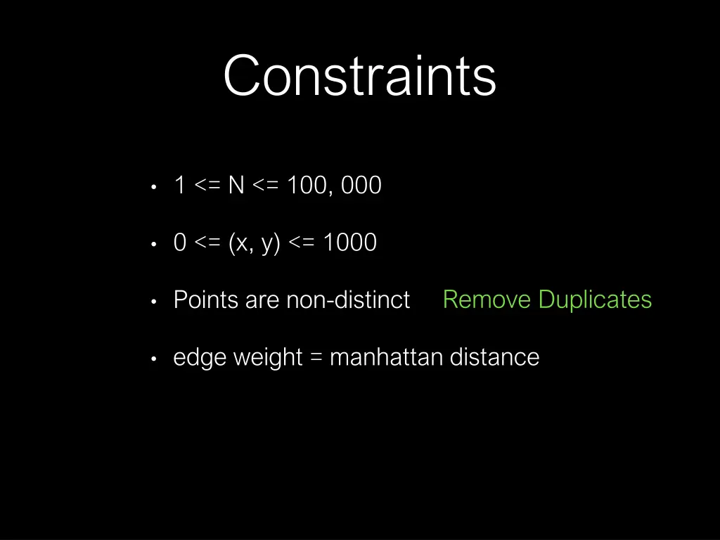 constraints