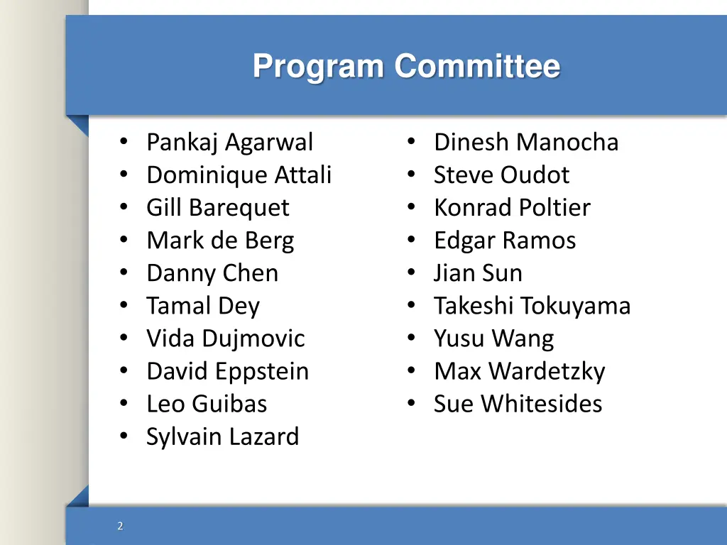 program committee