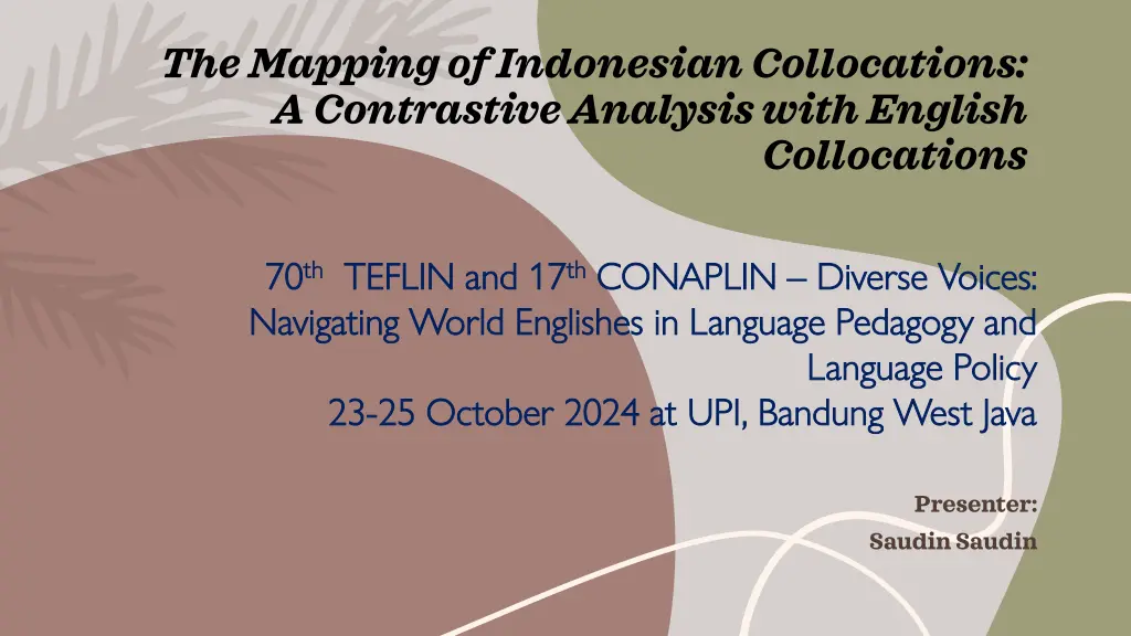 the mapping of indonesian collocations