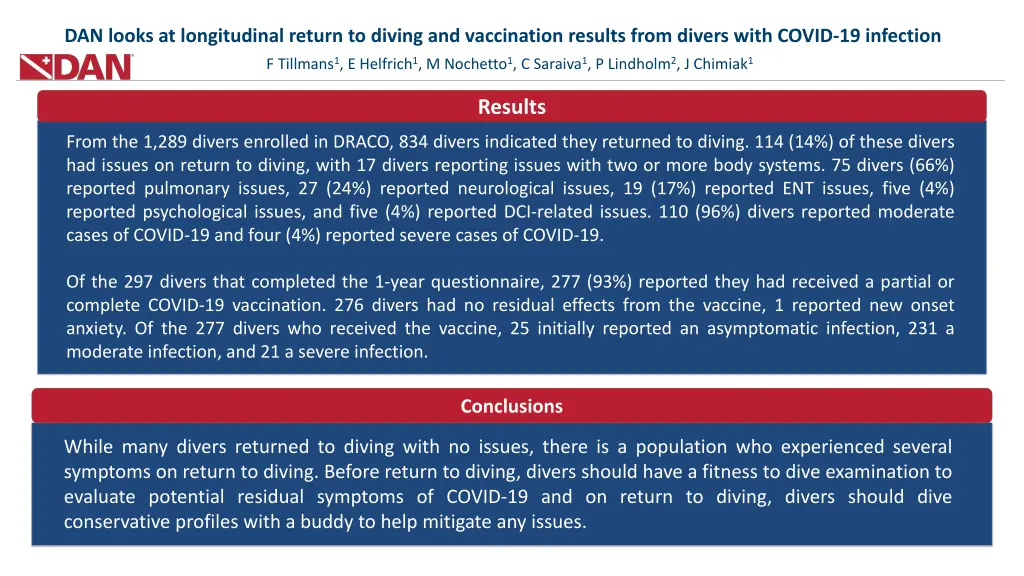dan looks at longitudinal return to diving 1