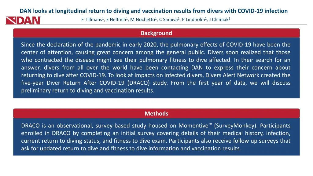 dan looks at longitudinal return to diving