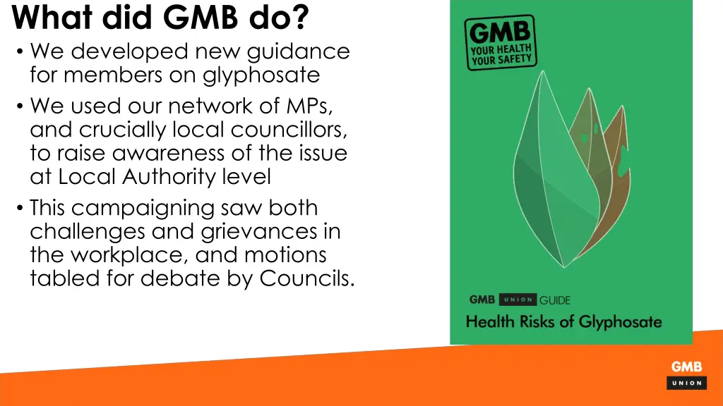 what did gmb do we developed new guidance