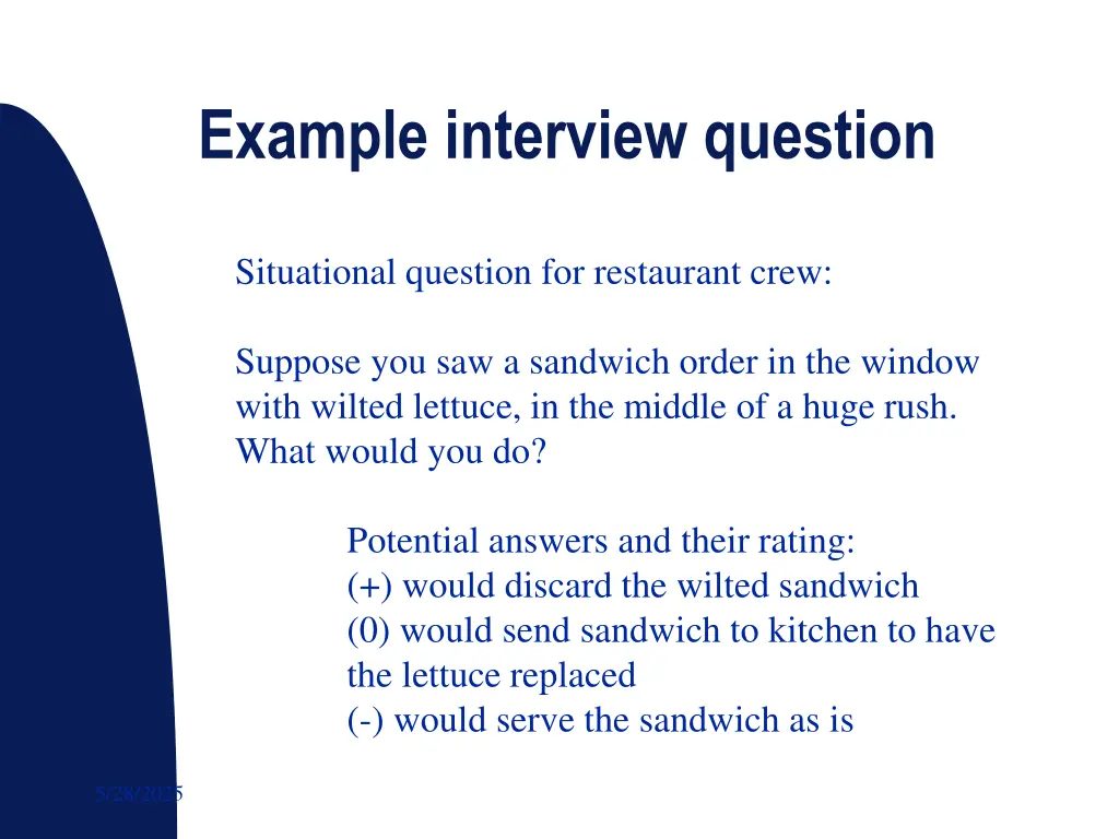 example interview question