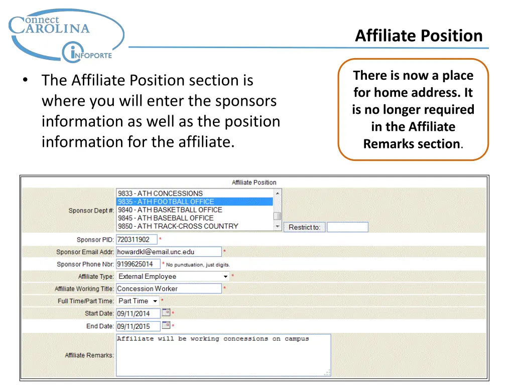 affiliate position