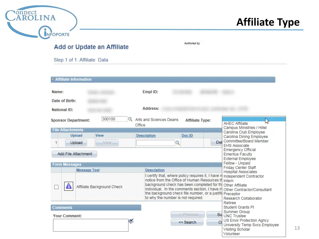 affiliate type