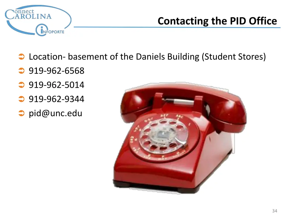 contacting the pid office