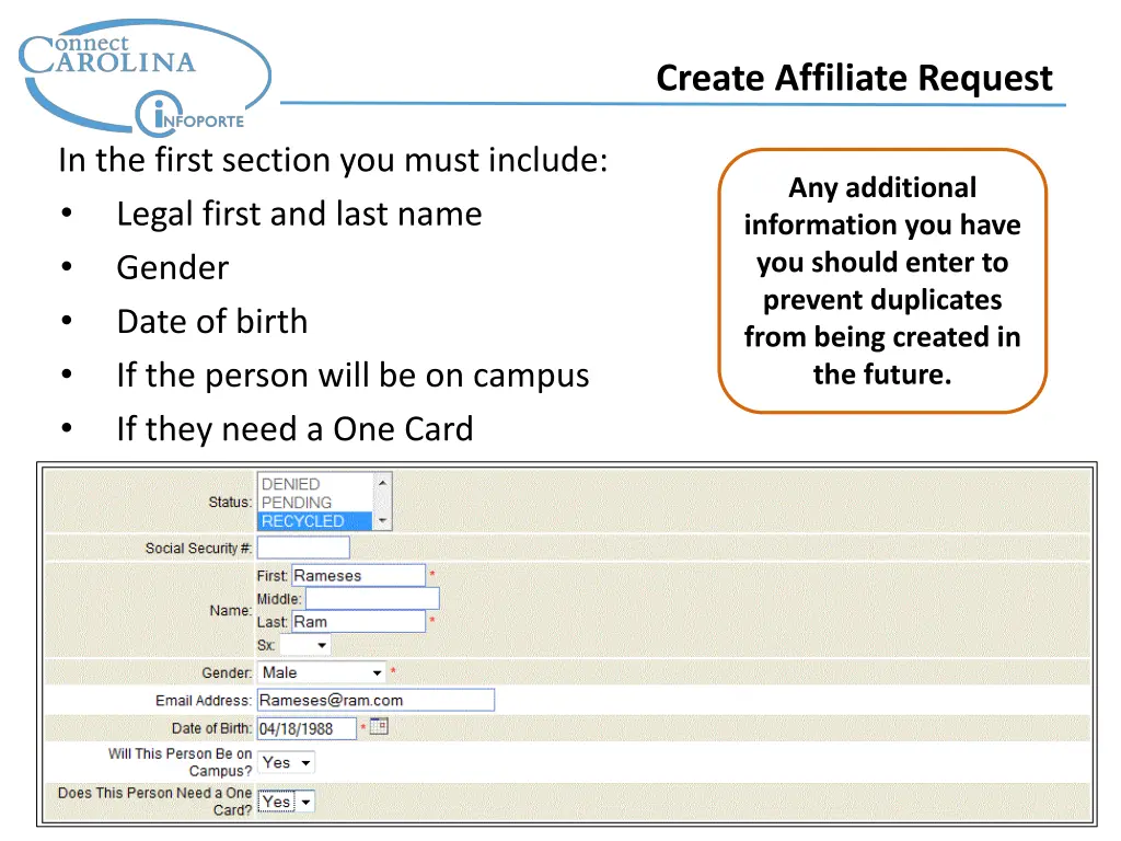 create affiliate request