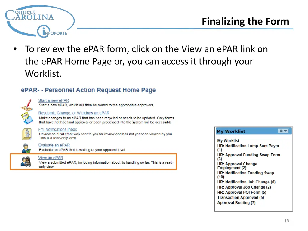 finalizing the form 1