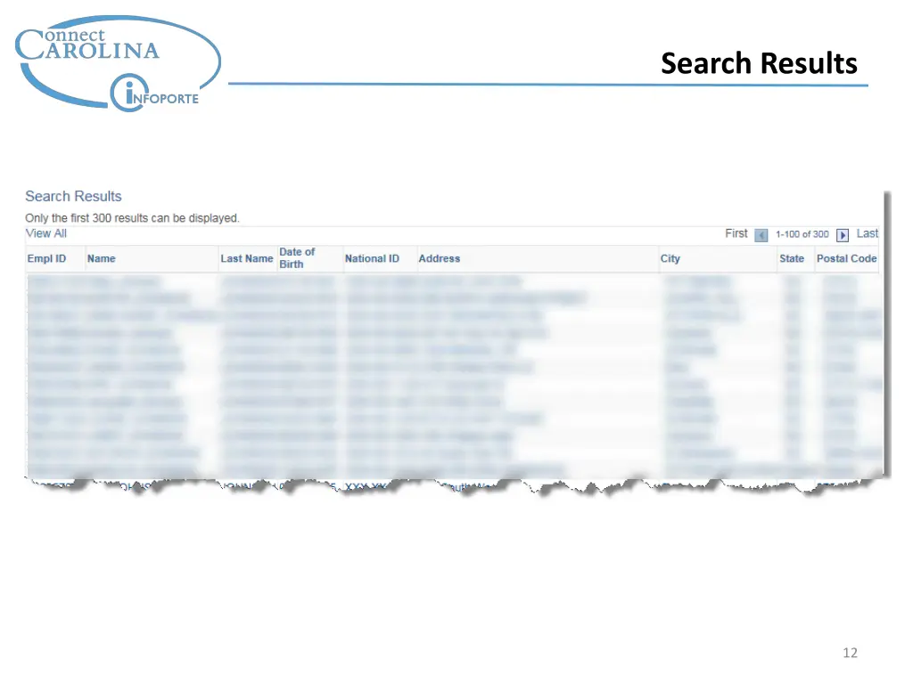search results