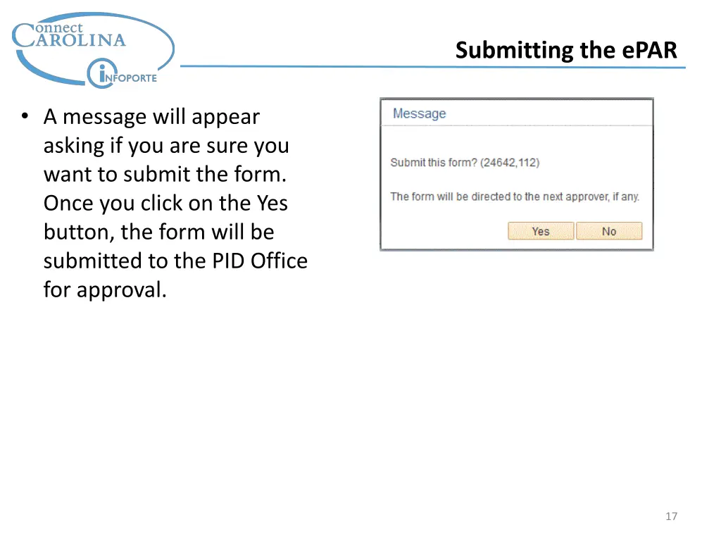 submitting the epar 1