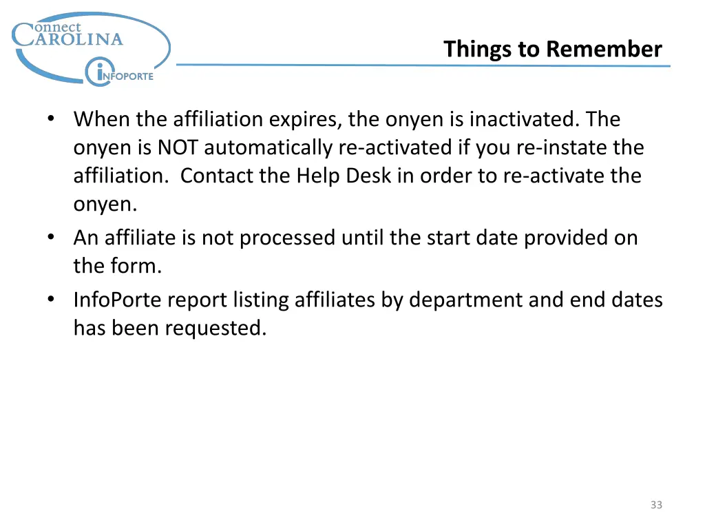 things to remember