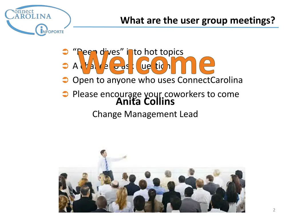 what are the user group meetings