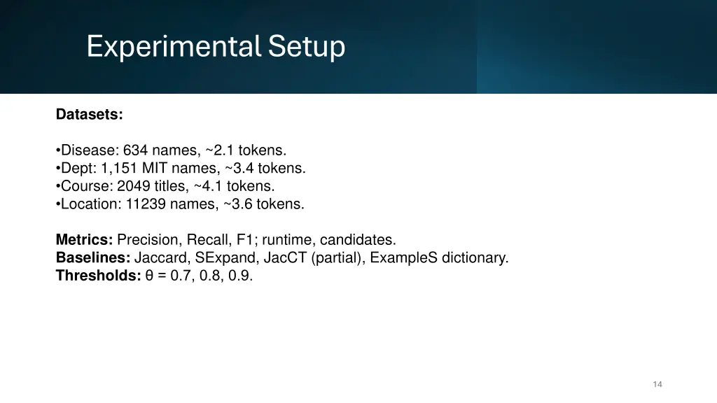 experimental setup