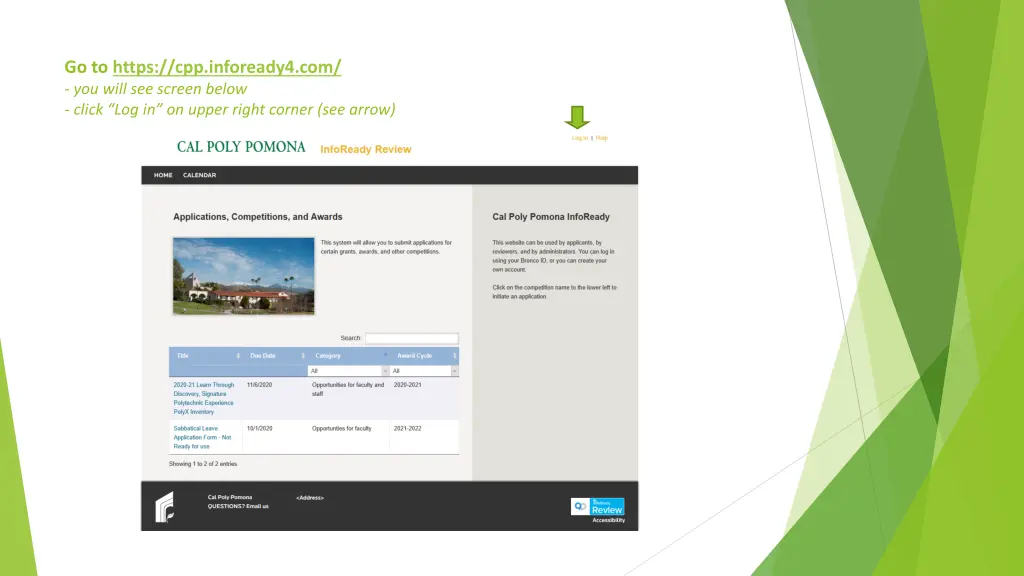 go to https cpp infoready4 com you will