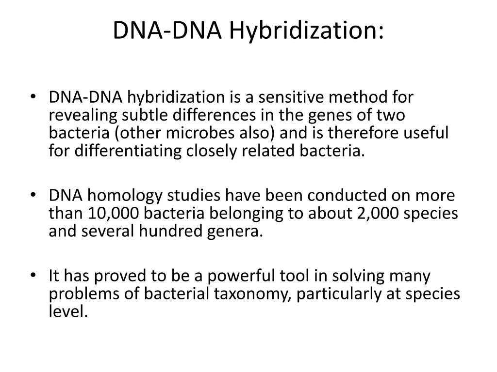 dna dna hybridization