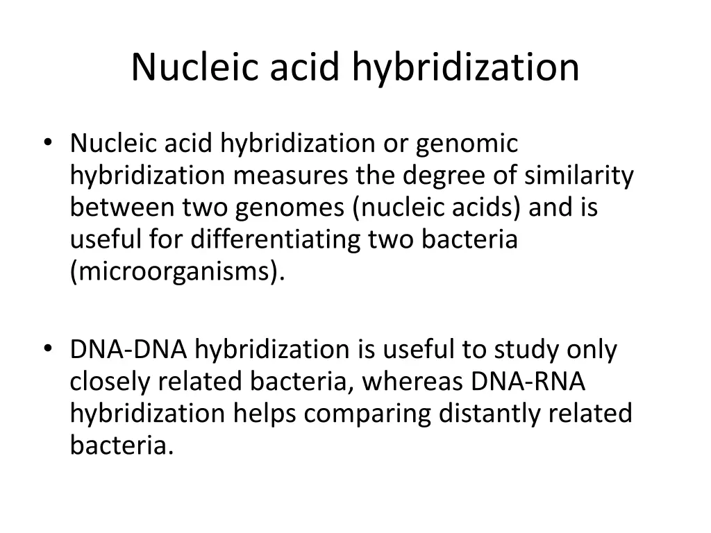 nucleic acid hybridization