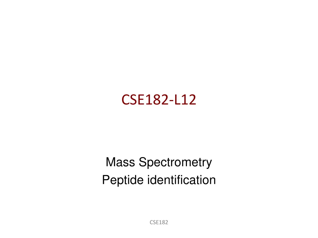 cse182 l12