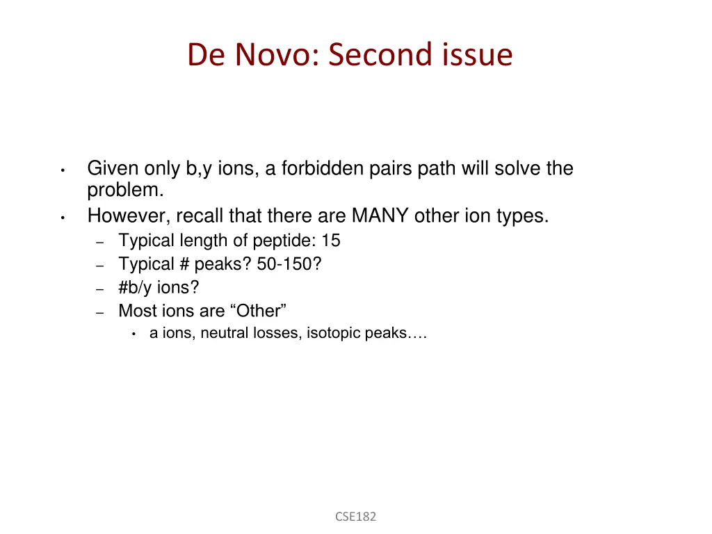 de novo second issue