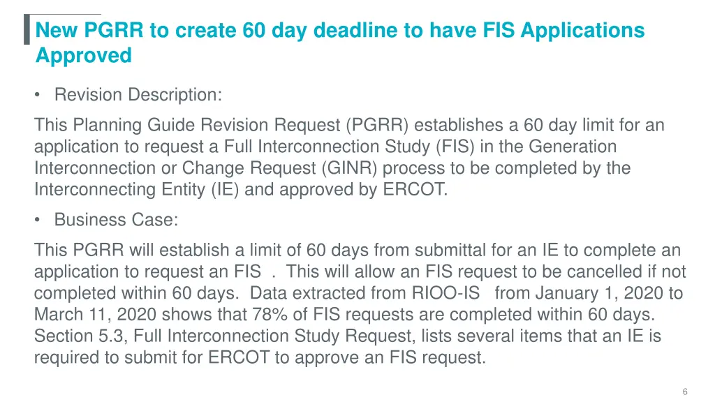 new pgrr to create 60 day deadline to have