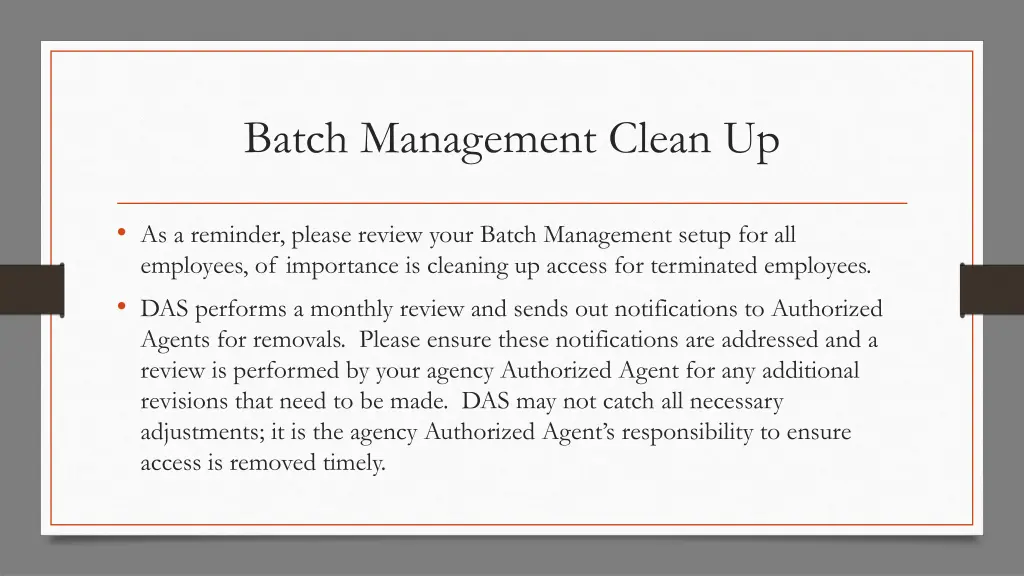 batch management clean up 1