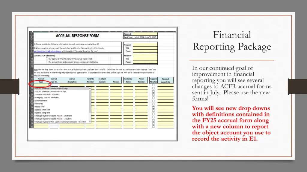 financial reporting package 3
