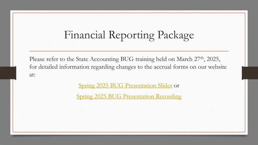 financial reporting package 4