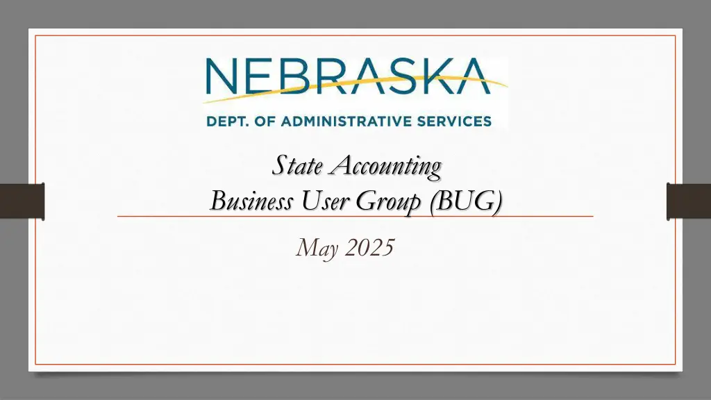 state accounting business user group bug