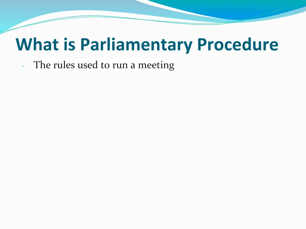what is parliamentary procedure