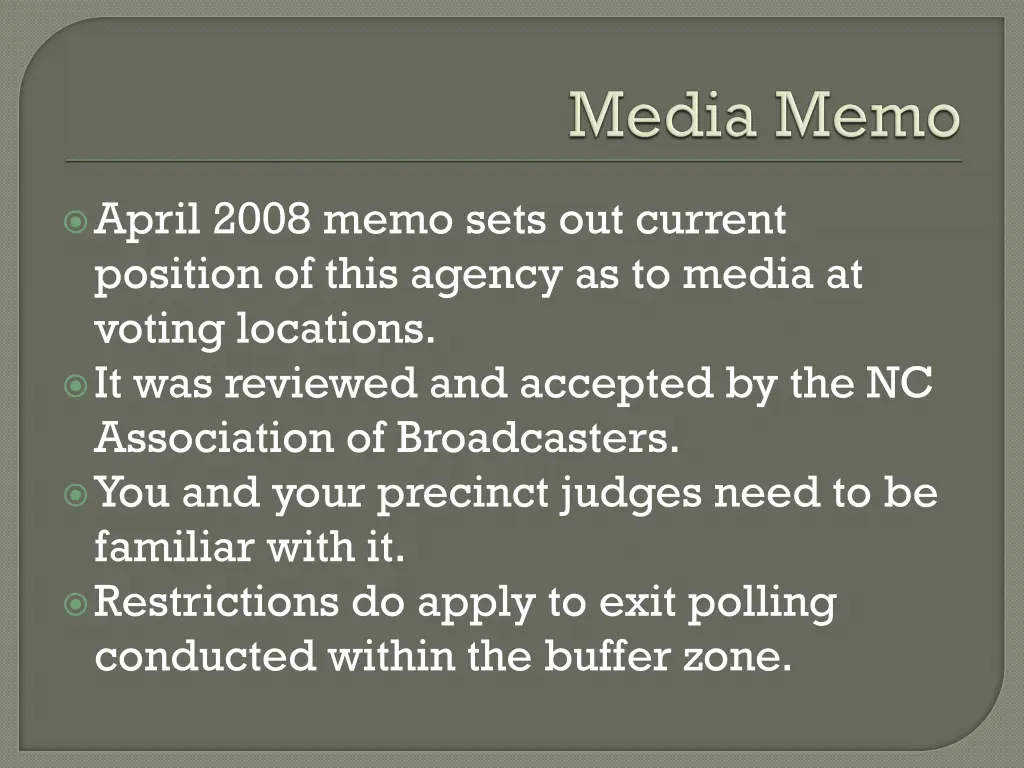 april 2008 memo sets out current position of this