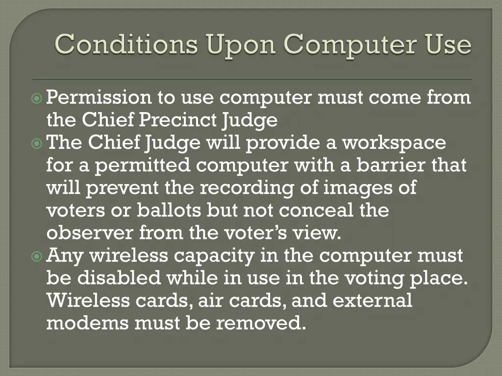 permission to use computer must come from