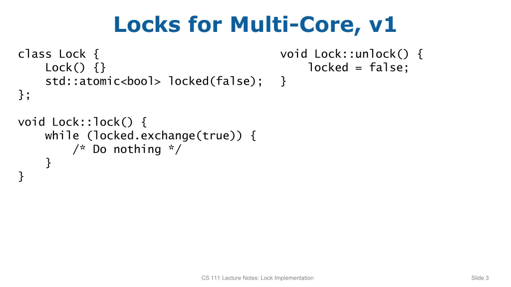 locks for multi core v1