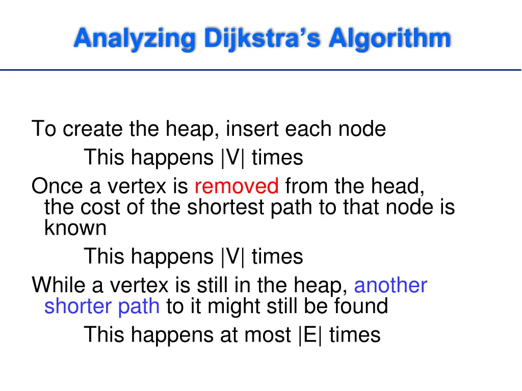 analyzing dijkstra s algorithm